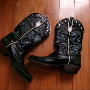 Vintage Black Cowboy Boots